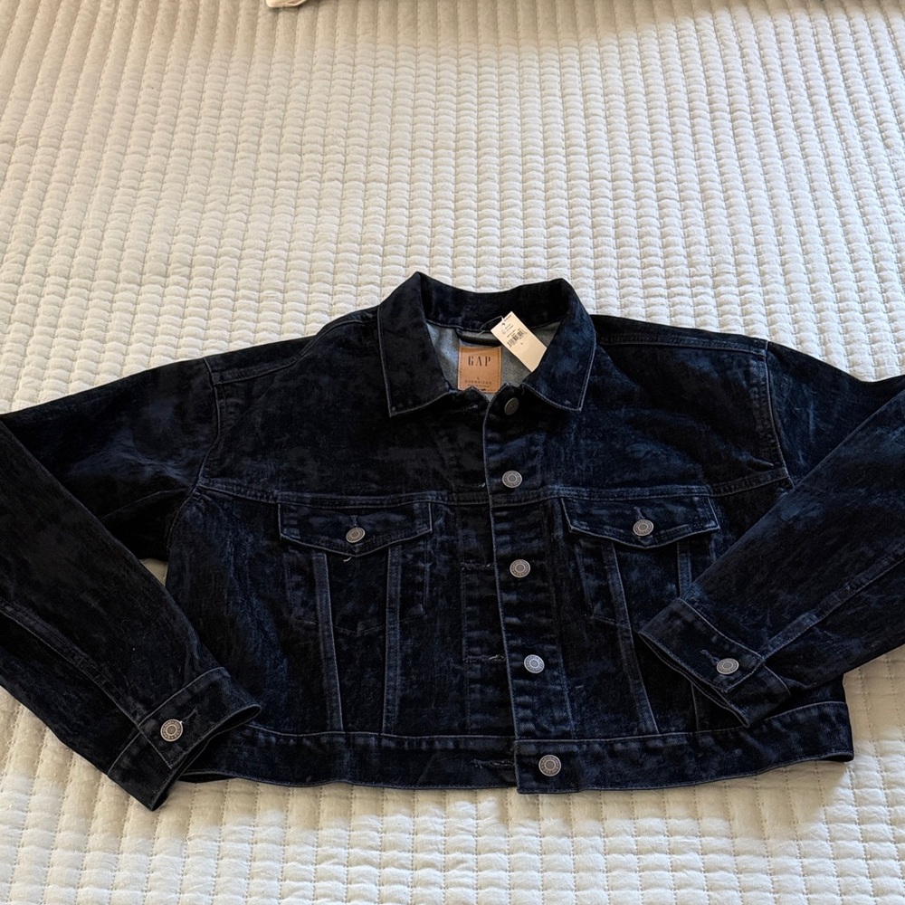 GAP Oversized Black Denim Jacket